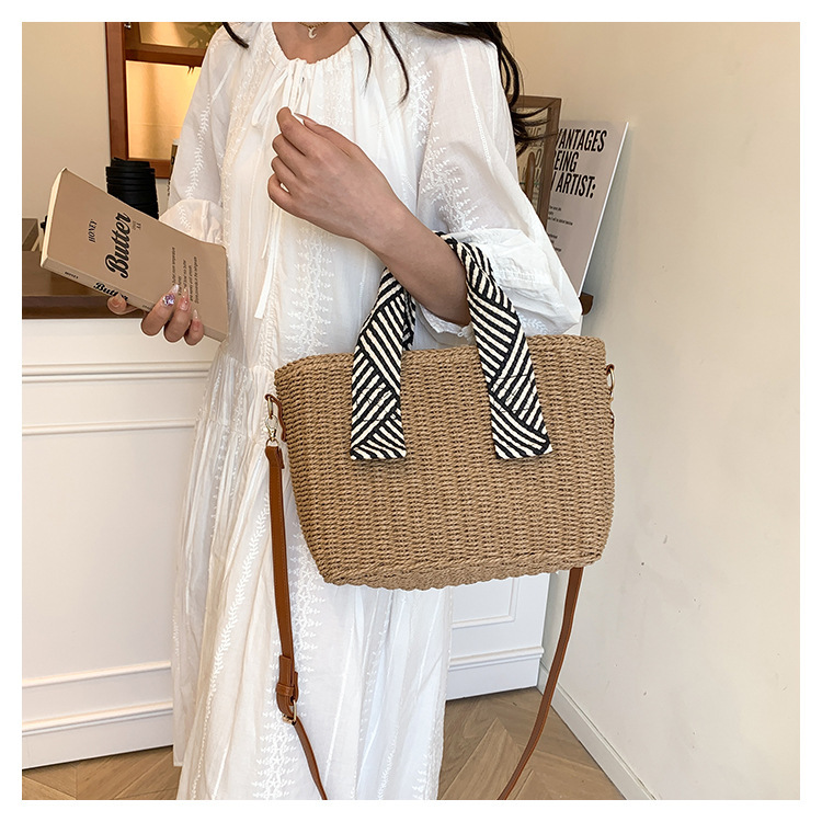 Beach Bags for Women, Summer Straw Bag, Woven Straw Beach Tote Bag Shoulder Handbags