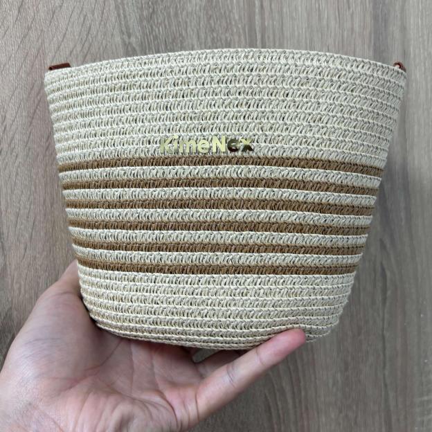 Handwoven Straw Tote Bag for Women – Summer Beach Shoulder Bag