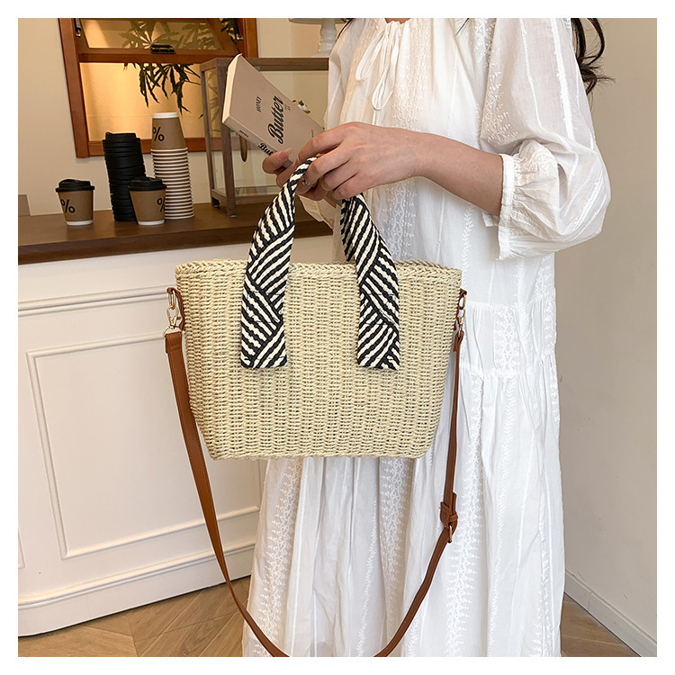 Beach Bags for Women, Summer Straw Bag, Woven Straw Beach Tote Bag Shoulder Handbags