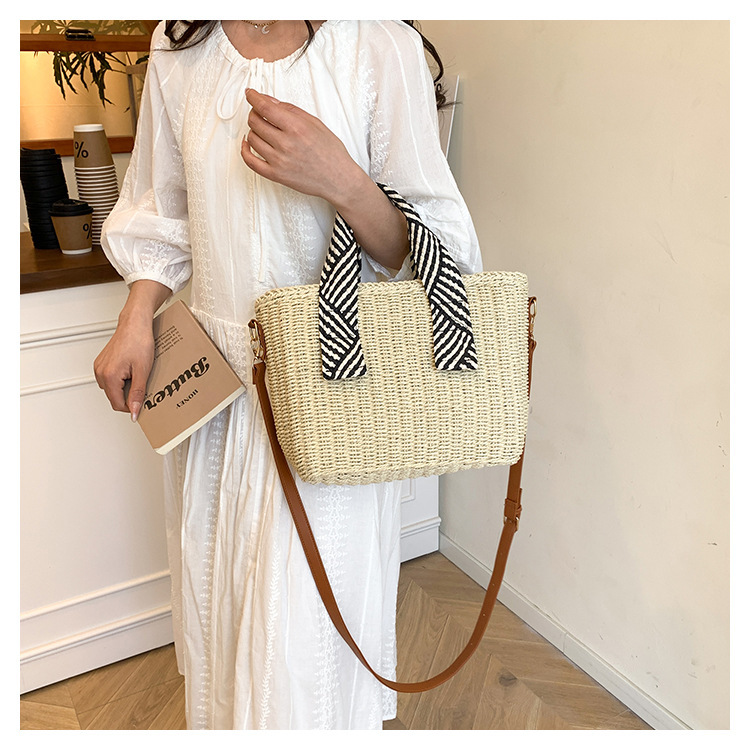 Beach Bags for Women, Summer Straw Bag, Woven Straw Beach Tote Bag Shoulder Handbags