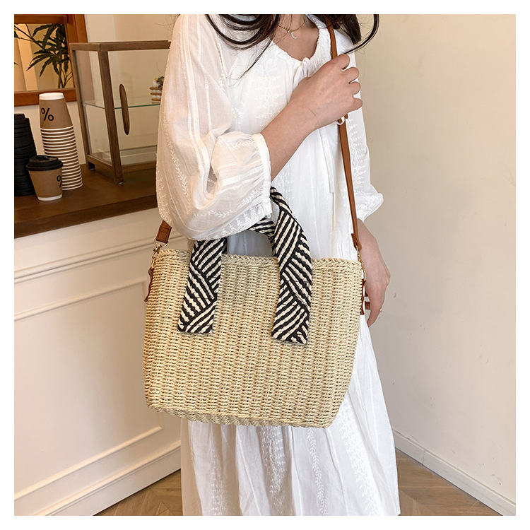 Beach Bags for Women, Summer Straw Bag, Woven Straw Beach Tote Bag Shoulder Handbags