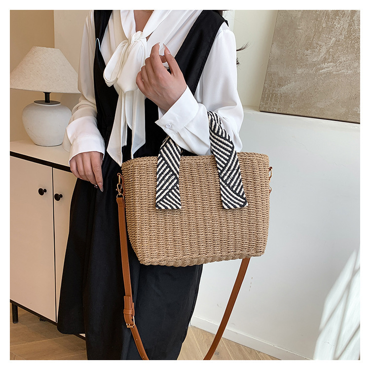 Beach Bags for Women, Summer Straw Bag, Woven Straw Beach Tote Bag Shoulder Handbags