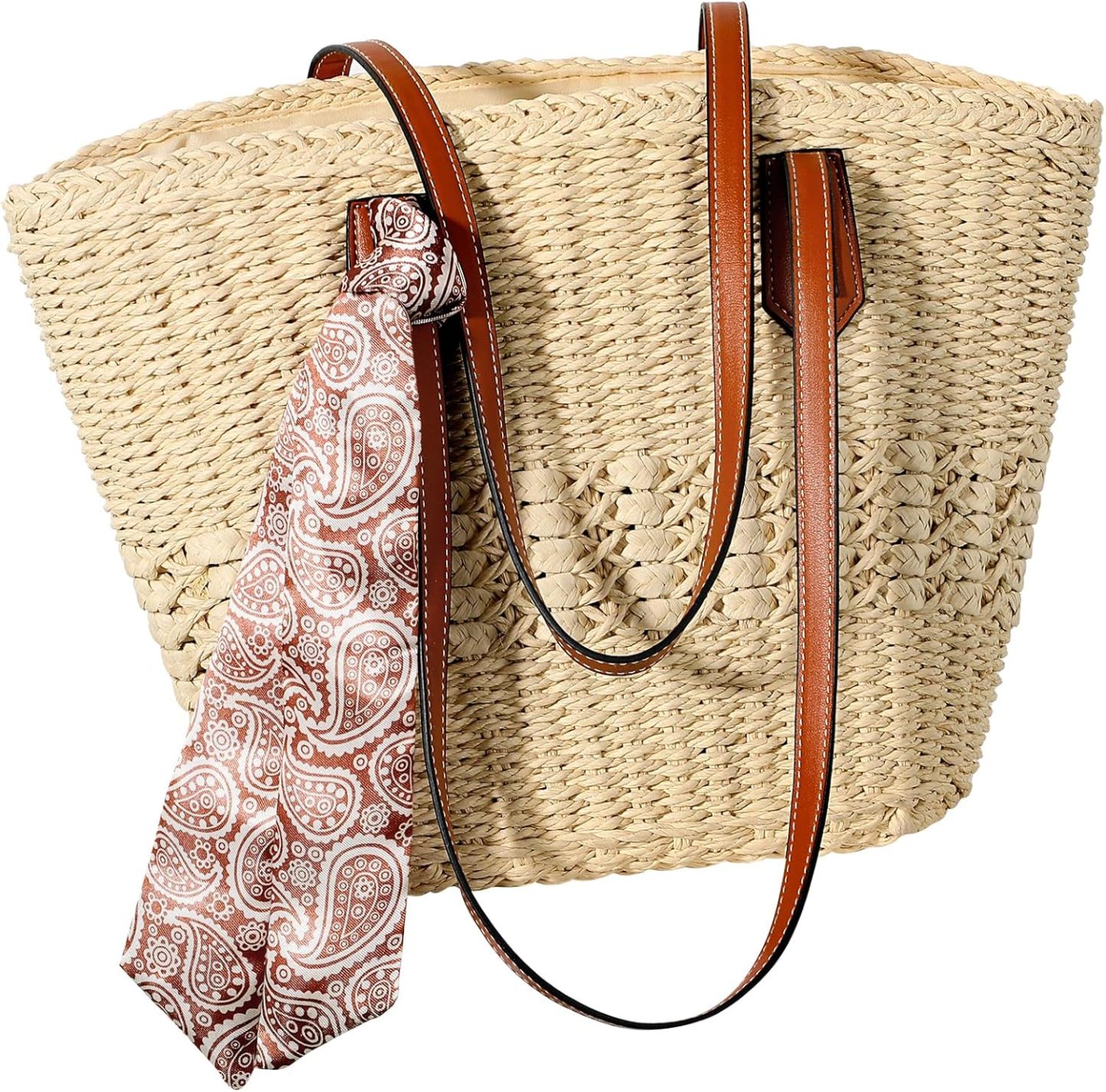 Eco-friendly handmade straw tote bag
