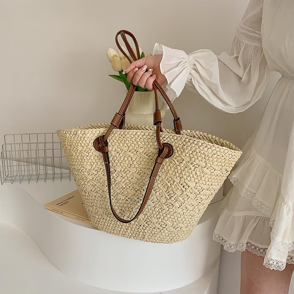 Women Woven Tote Bag Fashion Straw Bag