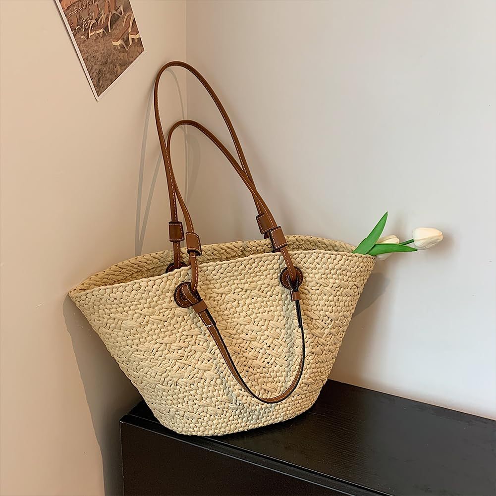 Women Woven Tote Bag Fashion Straw Bag
