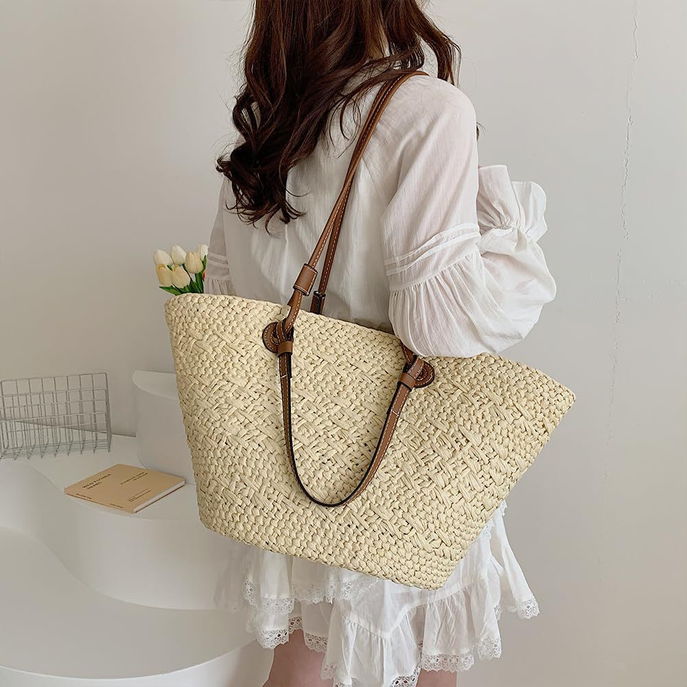 Women Woven Tote Bag Fashion Straw Bag