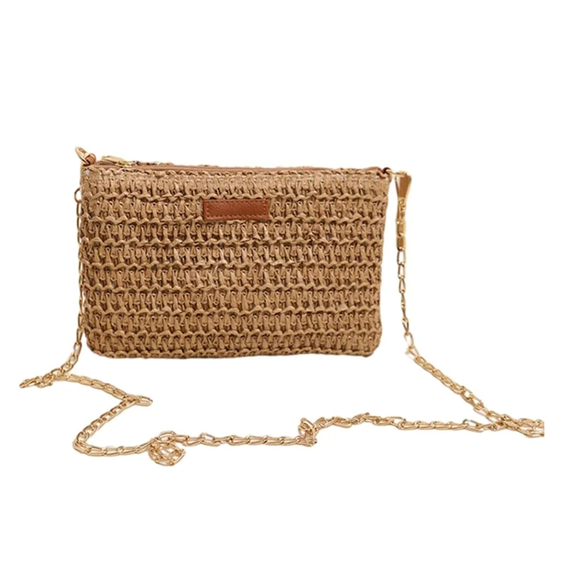 Handwoven Straw Tote & Crossbody Bag – Eco-Friendly 2-in-1 Summer Handbag