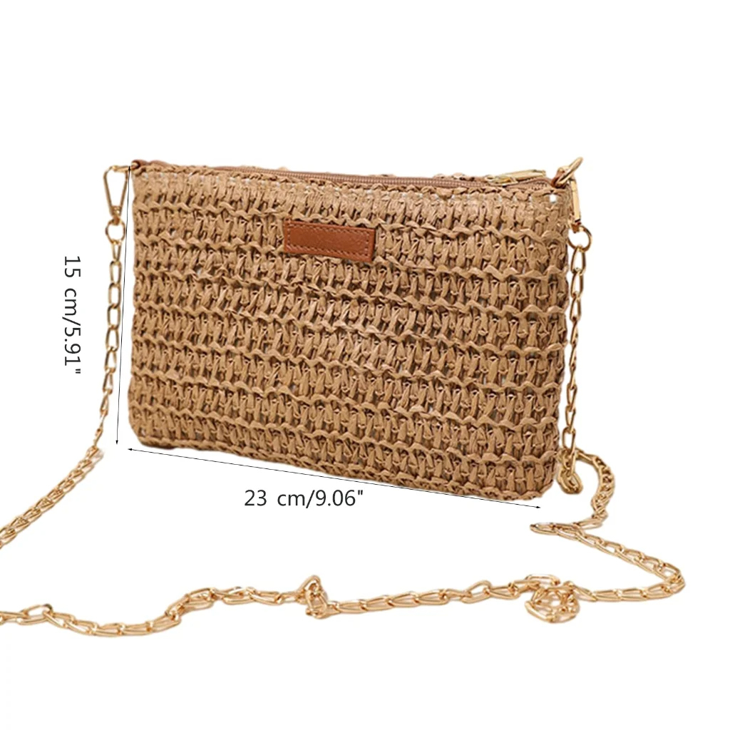 Handwoven Straw Tote & Crossbody Bag – Eco-Friendly 2-in-1 Summer Handbag