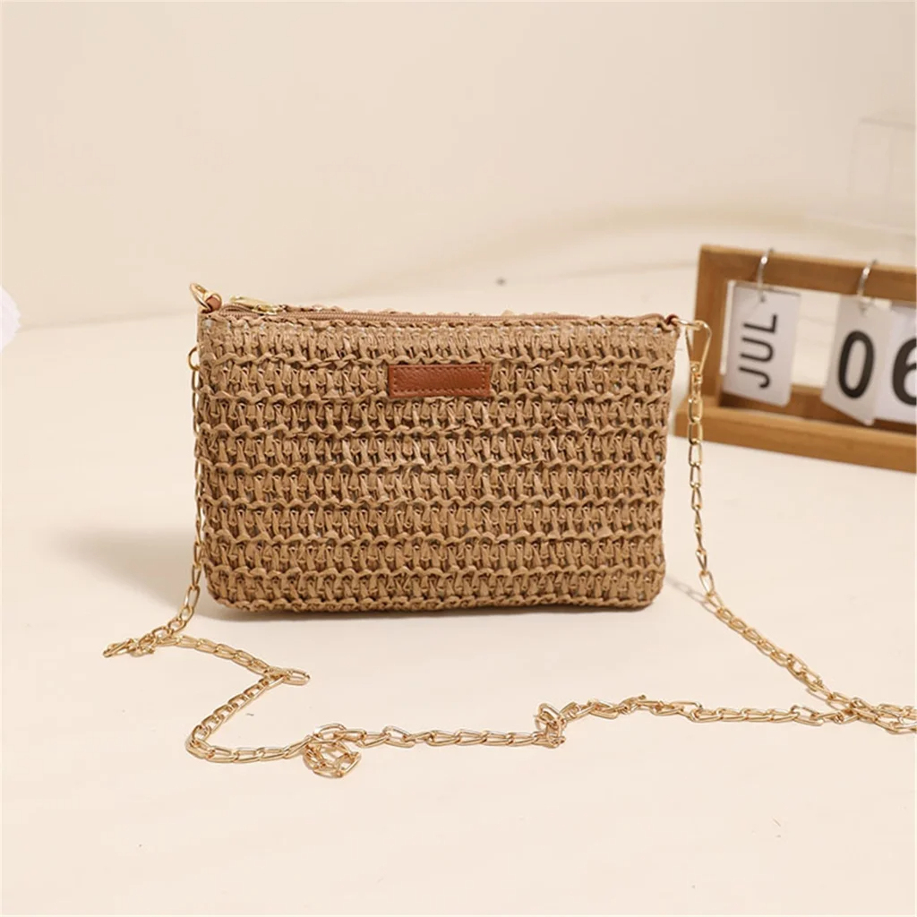 Handwoven Straw Tote & Crossbody Bag – Eco-Friendly 2-in-1 Summer Handbag
