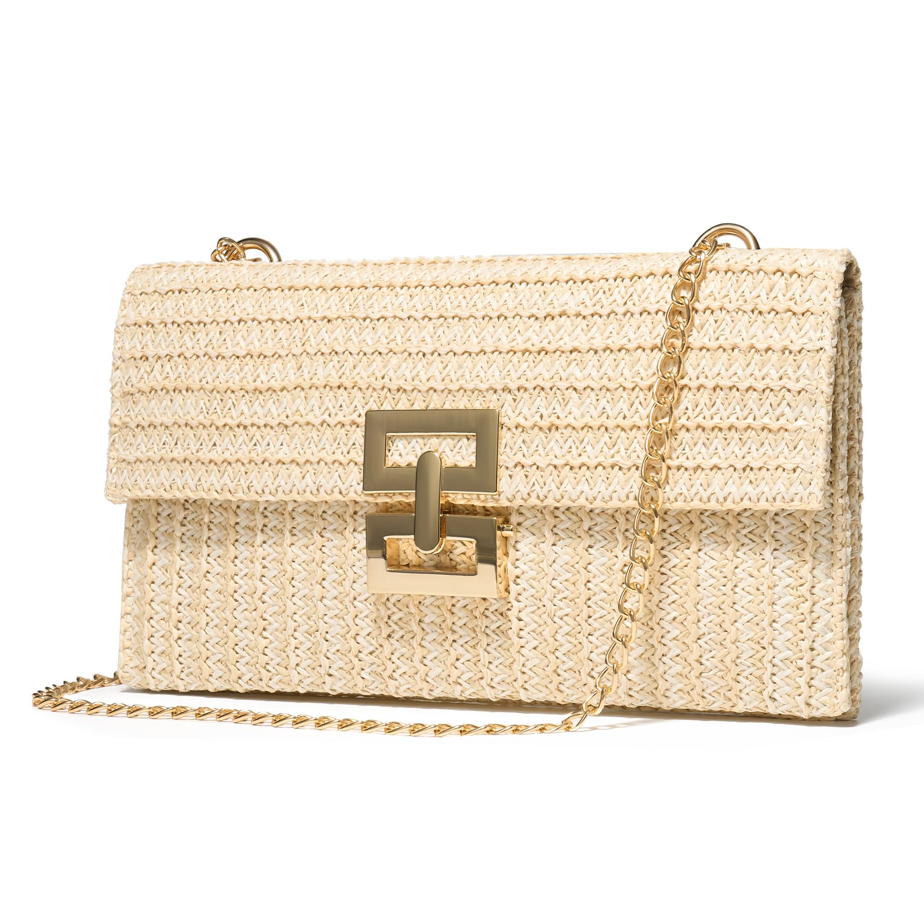 Boho Chic Straw Clutch Purse for Women – Summer Beach Handbag – Kimenex