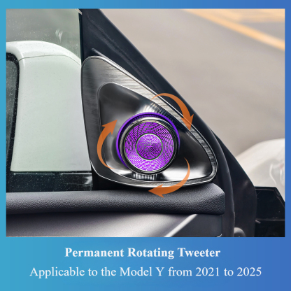 2025 New Model! Compatible with Tesla Y/3  4D Rotating Perpetual Motion LED Ambient Sound Device Debut
