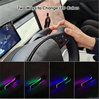 2025 Update 6th Gen Wireless Auto Presenting Door Handle for Tesla Model Y / 3 / 3 Highland / Y Juniper Colorful / One LED Light