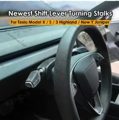 for Tesla Model S X Turn Stalks Gear Shifter Lever for Model 3 Highland Physical Shift Grab Kit Turning Parking Indicator Handle