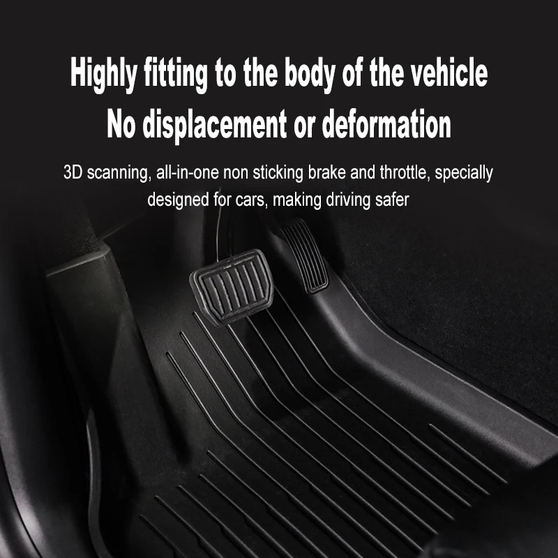 For Tesla New Model Y Juniper Premium/Performance 2025+ TPE Floor Mats Luggage Mat Wear-resistant Foot Pads ModelY Trunk Mats