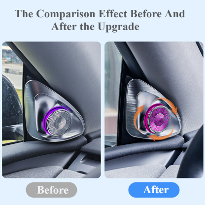 2025 New Model! Compatible with Tesla Y/3  4D Rotating Perpetual Motion LED Ambient Sound Device Debut