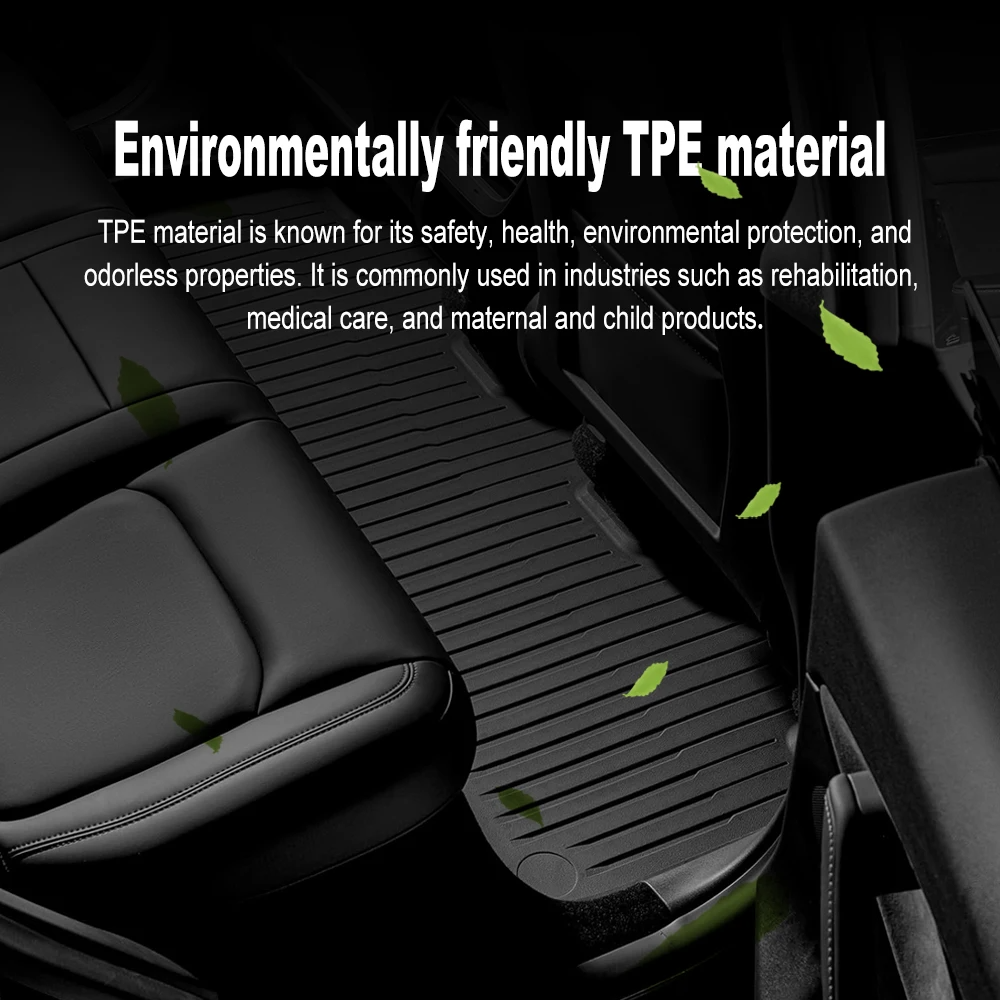 For Tesla New Model Y Juniper Premium/Performance 2025+ TPE Floor Mats Luggage Mat Wear-resistant Foot Pads ModelY Trunk Mats