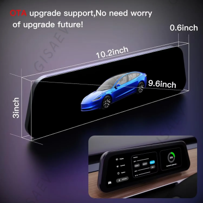 2025 GISAEV New Futhope Physical Control Multi-function Button For Tesla model 3 model Y highland 2021-2024 Rotating LCD Display