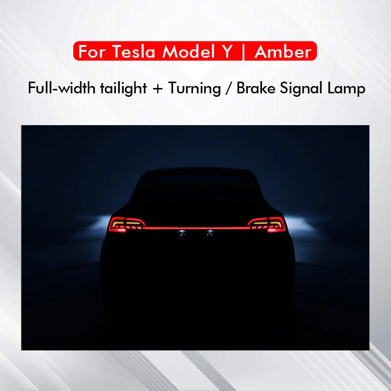 RAINMAKER for Model Y 3 Full Width Taillight Model-S-Style Rear LED Lamp Brake Light Turning Signal For Tesla 3 Y OEM Tail Light