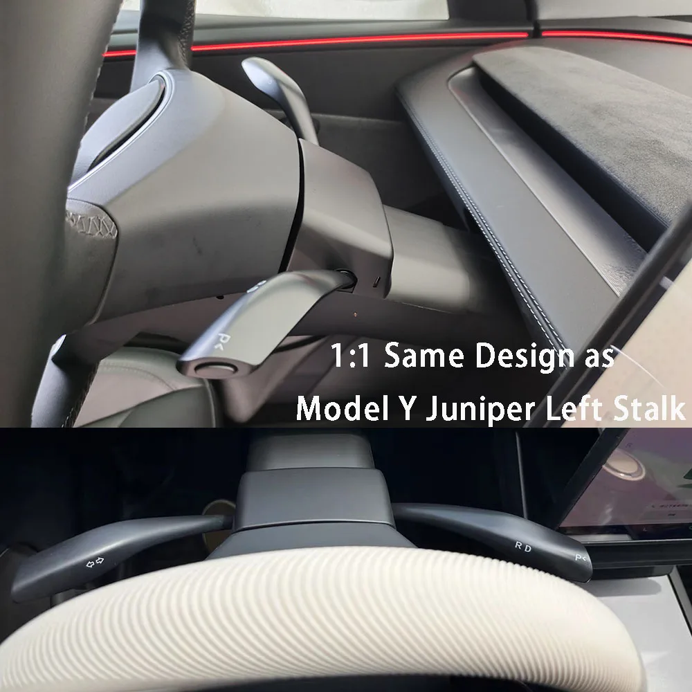 New Gear Stalk Right Lever for Tesla New Model 3 Highland Physical Shift Grab Handle D P R Indicator for Tesla Model Y juniper
