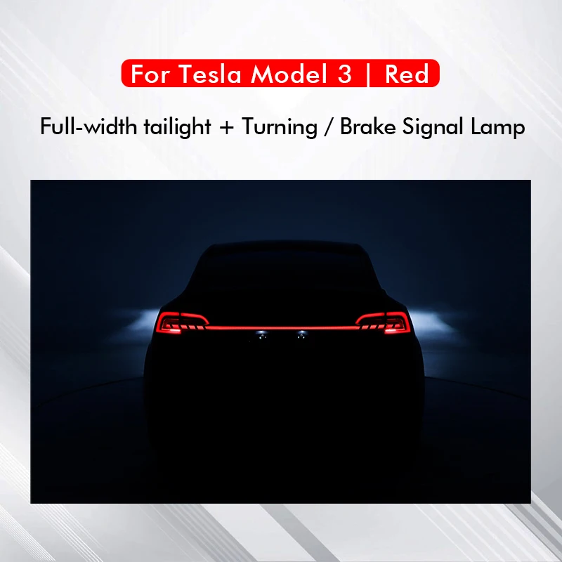 RAINMAKER for Model Y 3 Full Width Taillight Model-S-Style Rear LED Lamp Brake Light Turning Signal For Tesla 3 Y OEM Tail Light