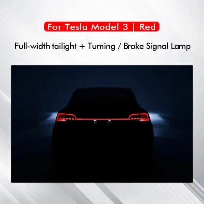 RAINMAKER for Model Y 3 Full Width Taillight Model-S-Style Rear LED Lamp Brake Light Turning Signal For Tesla 3 Y OEM Tail Light