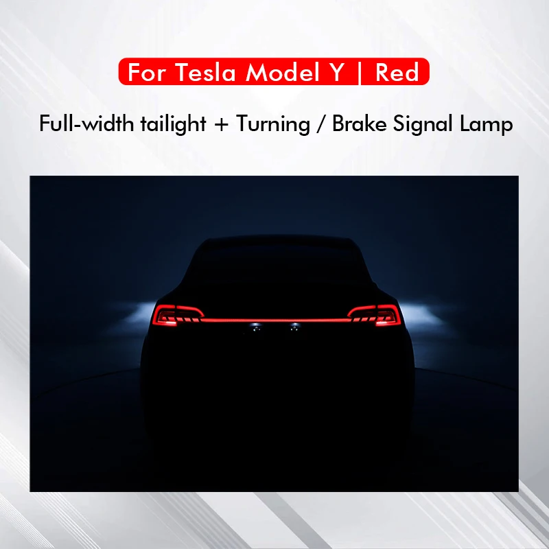 RAINMAKER for Model Y 3 Full Width Taillight Model-S-Style Rear LED Lamp Brake Light Turning Signal For Tesla 3 Y OEM Tail Light