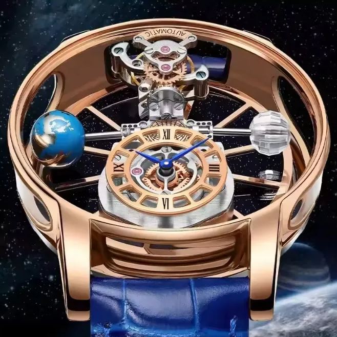 Men's Starry Sky Watch Men's Quartz Watch Clock Earth Theme