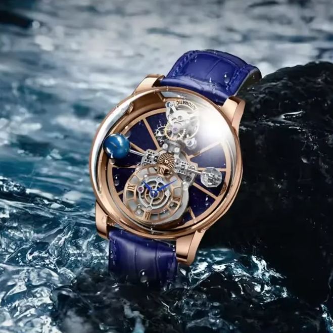 Men's Starry Sky Watch Men's Quartz Watch Clock Earth Theme