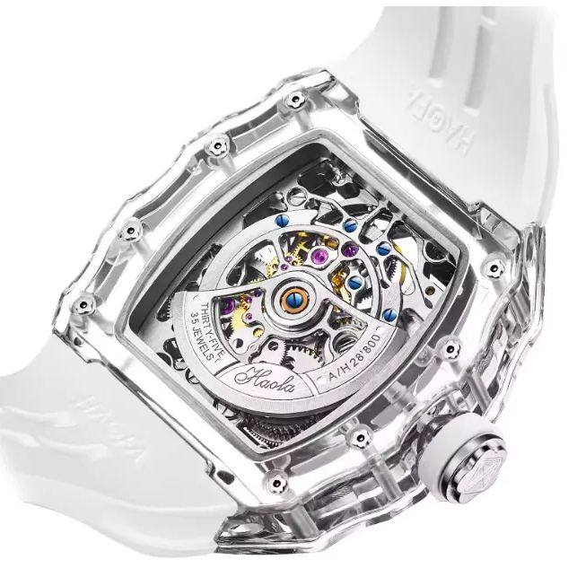 Crystal men's watch luxury transparent hollow waterproof luminous automatic mechanical watch 2210