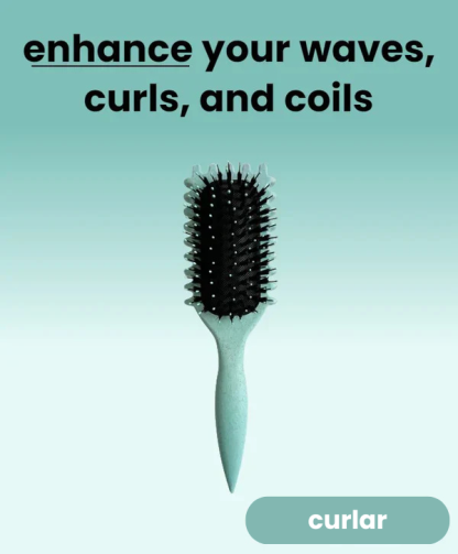 Cepillo para definir y peinar rizos con puntas para desenredar, dar forma y definir el cabello rizado para mujeres, reduce los tirones y la separación de rizos (morado)