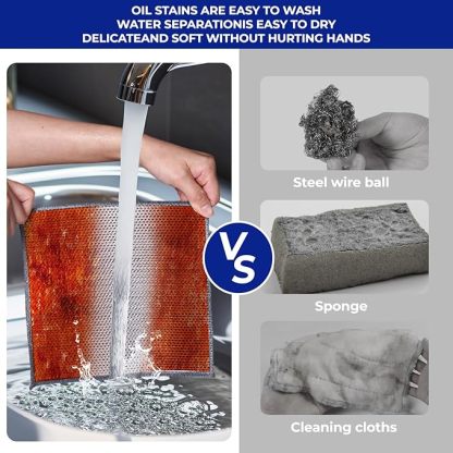 💥 Scrubbing helper - 49%OFF 💥-Multipurpose Wire Dishwashing Rags for Wet and Dry