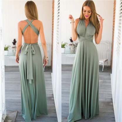 Versatile and Sexy Strap Wrap Dress - Bridesmaid Dress 