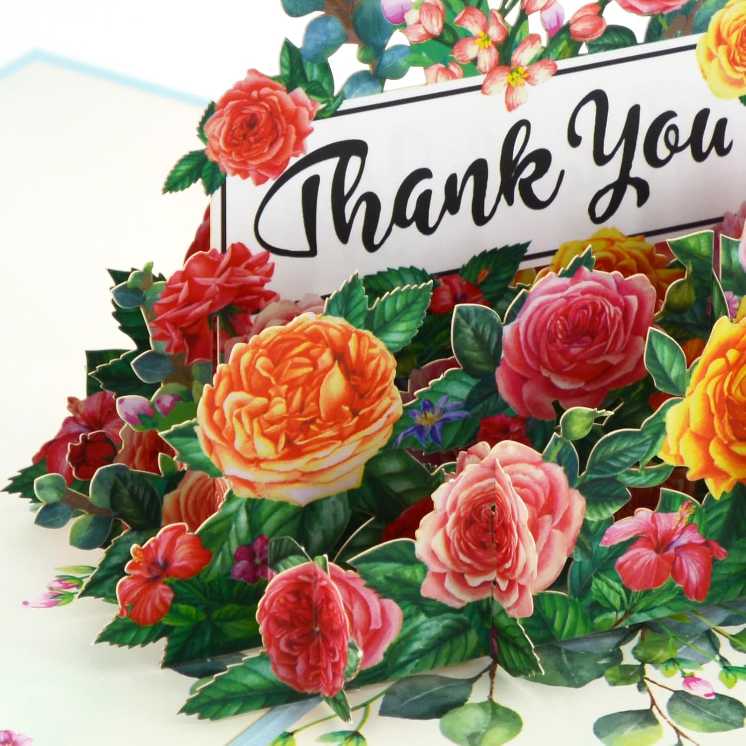 3D Pop Up Thank You Card, Flowers Thank You Card for Teacher Friends Colleagues Mum Grandma Sister