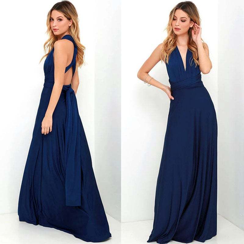 Versatile and Sexy Strap Wrap Dress - Bridesmaid Dress 