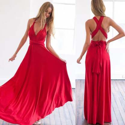 Versatile and Sexy Strap Wrap Dress - Bridesmaid Dress 
