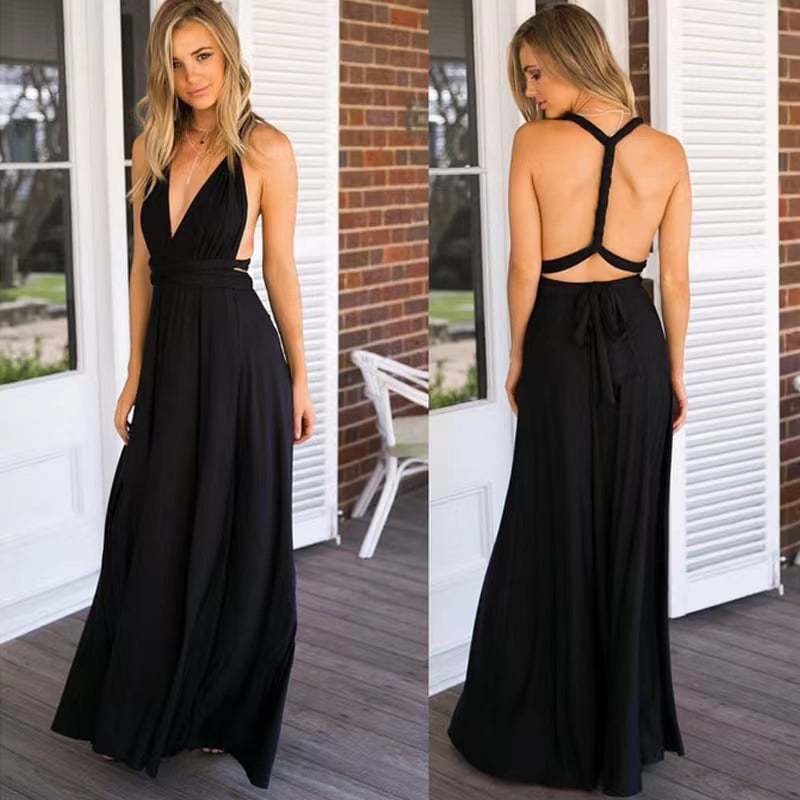 Versatile and Sexy Strap Wrap Dress - Bridesmaid Dress 