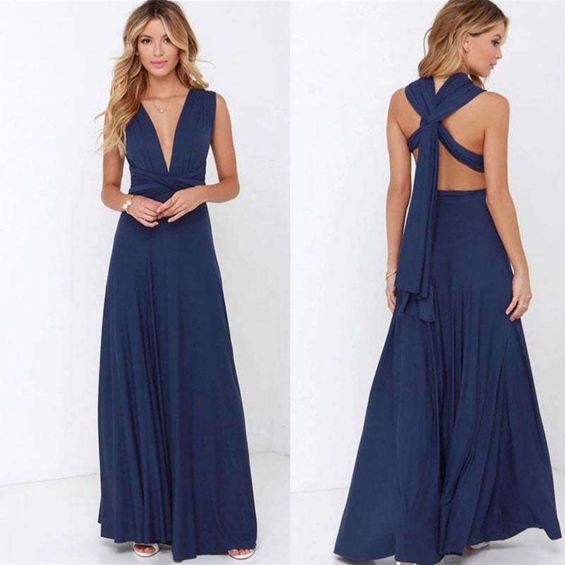 Versatile and Sexy Strap Wrap Dress - Bridesmaid Dress 