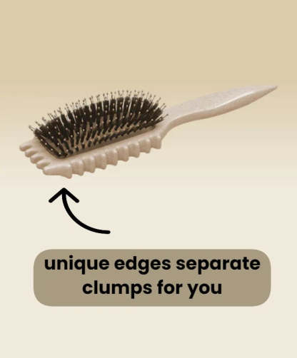 Cepillo para definir y peinar rizos con puntas para desenredar, dar forma y definir el cabello rizado para mujeres, reduce los tirones y la separación de rizos (morado)