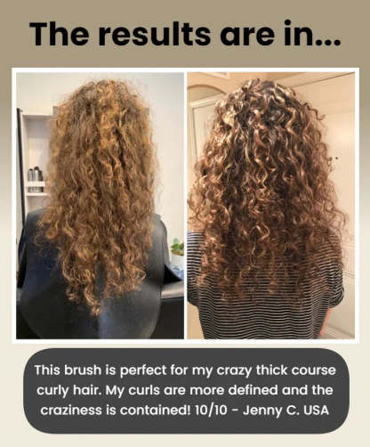 Cepillo para definir y peinar rizos con puntas para desenredar, dar forma y definir el cabello rizado para mujeres, reduce los tirones y la separación de rizos (morado)