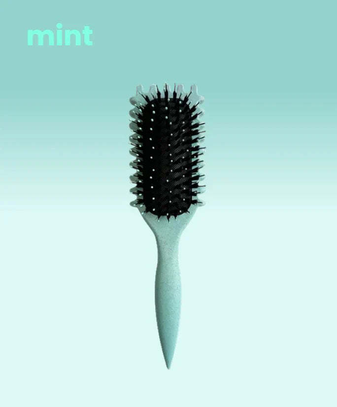 Cepillo para definir y peinar rizos con puntas para desenredar, dar forma y definir el cabello rizado para mujeres, reduce los tirones y la separación de rizos (morado)