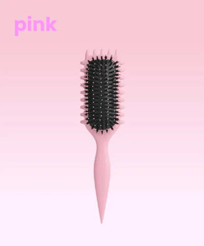 Cepillo para definir y peinar rizos con puntas para desenredar, dar forma y definir el cabello rizado para mujeres, reduce los tirones y la separación de rizos (morado)
