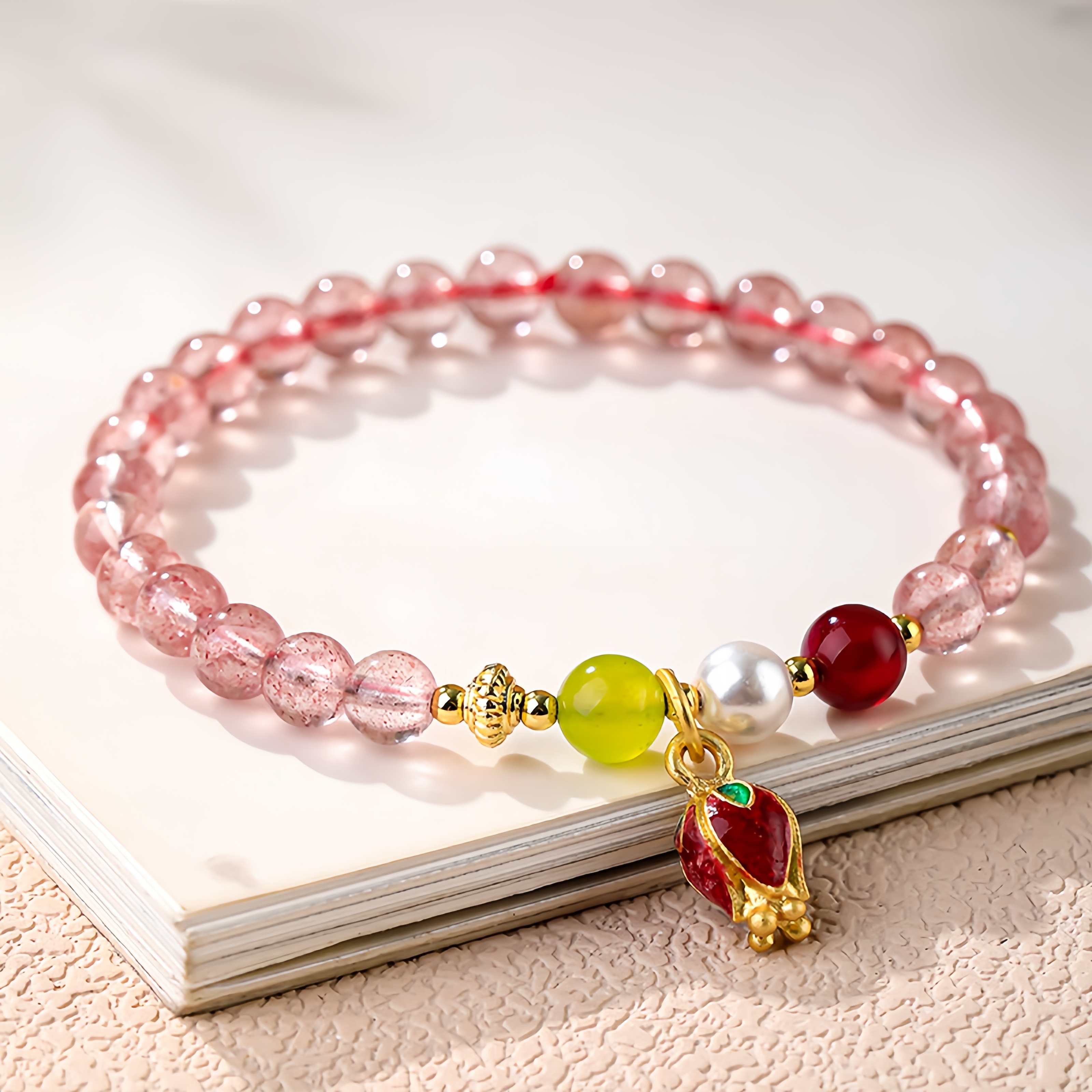Icy Rose Quartz Bracelet - Love Attraction Crystal Jewelry for Women