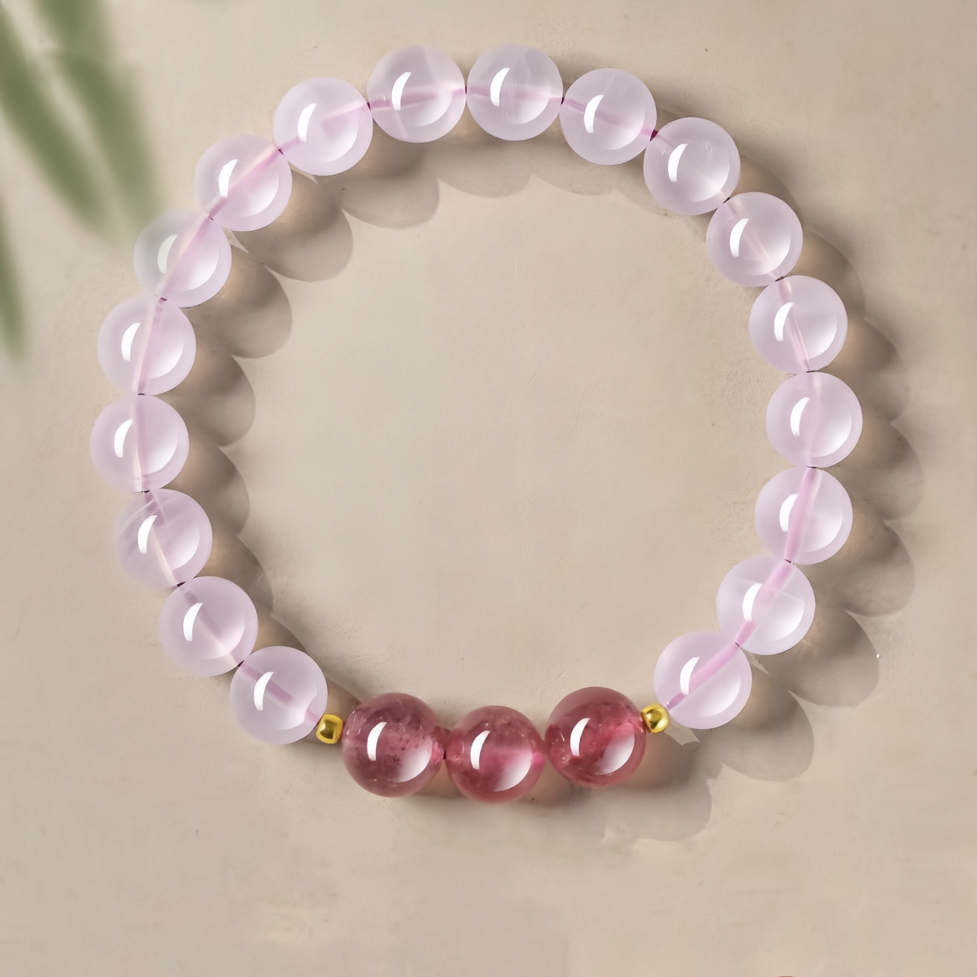 Pink Quartz & Strawberry Quartz Bracelet - Love Energy Jewelry for Women