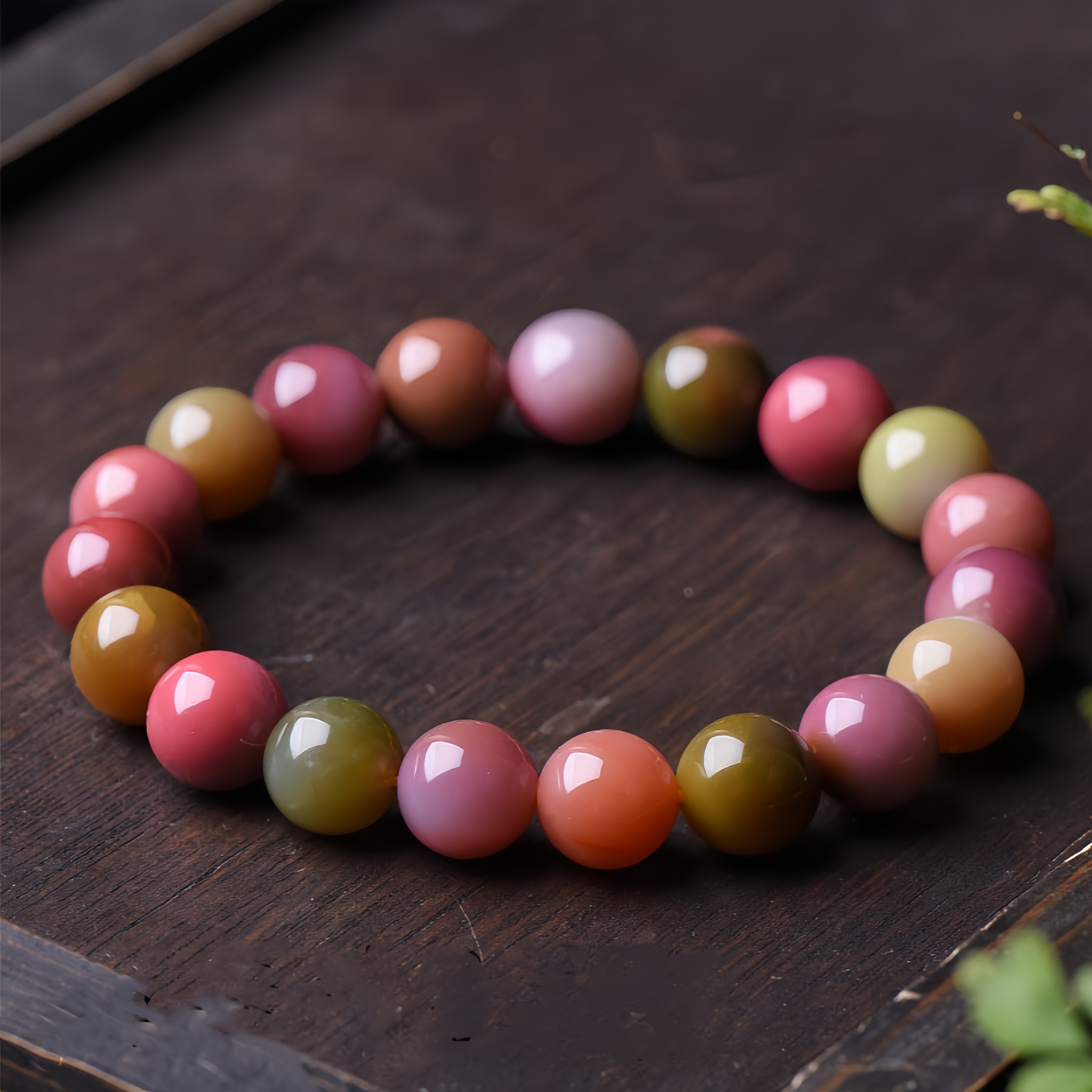 Natural Yanyuan Agate Bracelet - Candy Colors & Romance