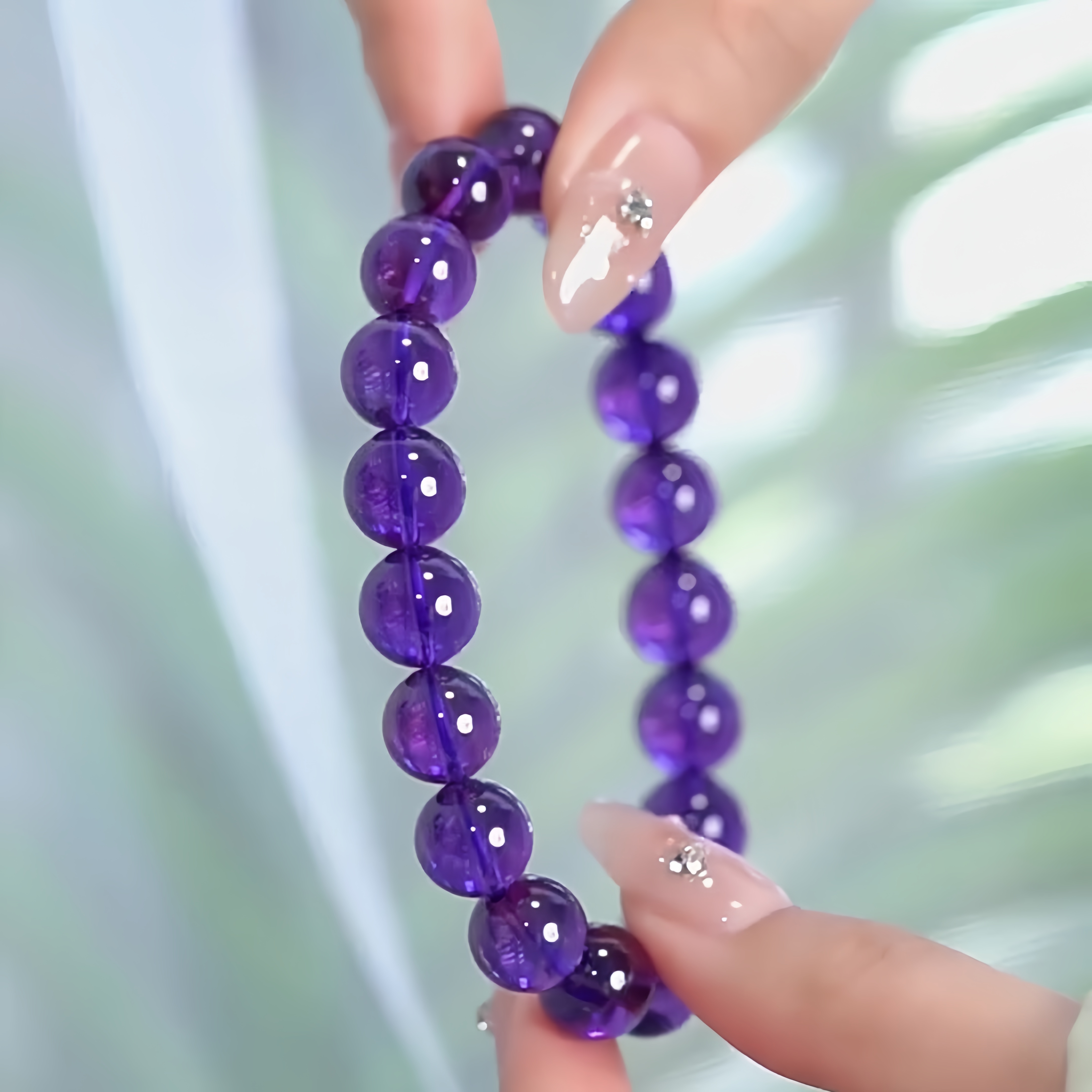 Uruguayan Amethyst Bracelet - Deep Purple Energy