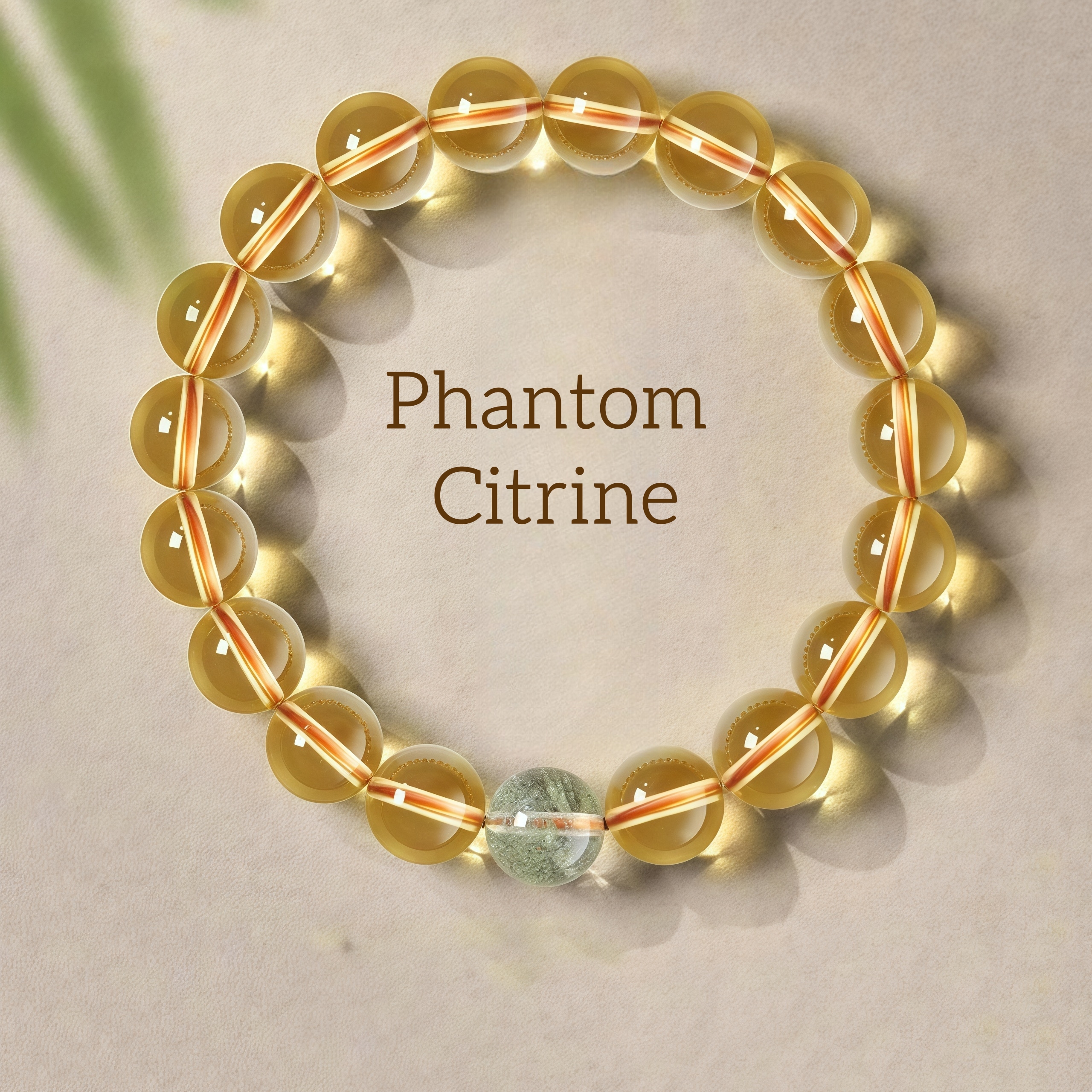 Citrine & Green Phantom Quartz Luck-Enhancing Bracelet