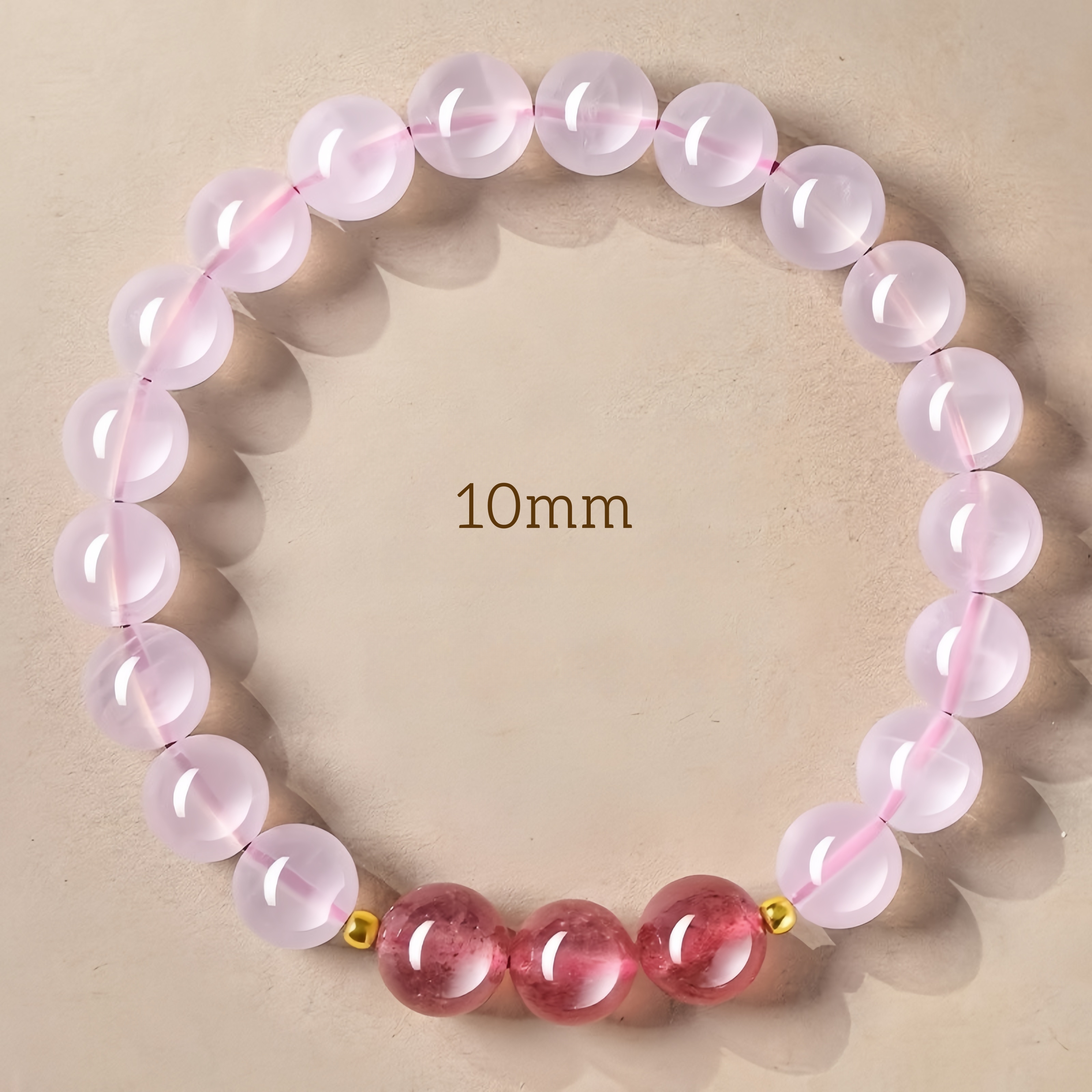 Pink Quartz & Strawberry Quartz Bracelet - Love Energy Jewelry for Women