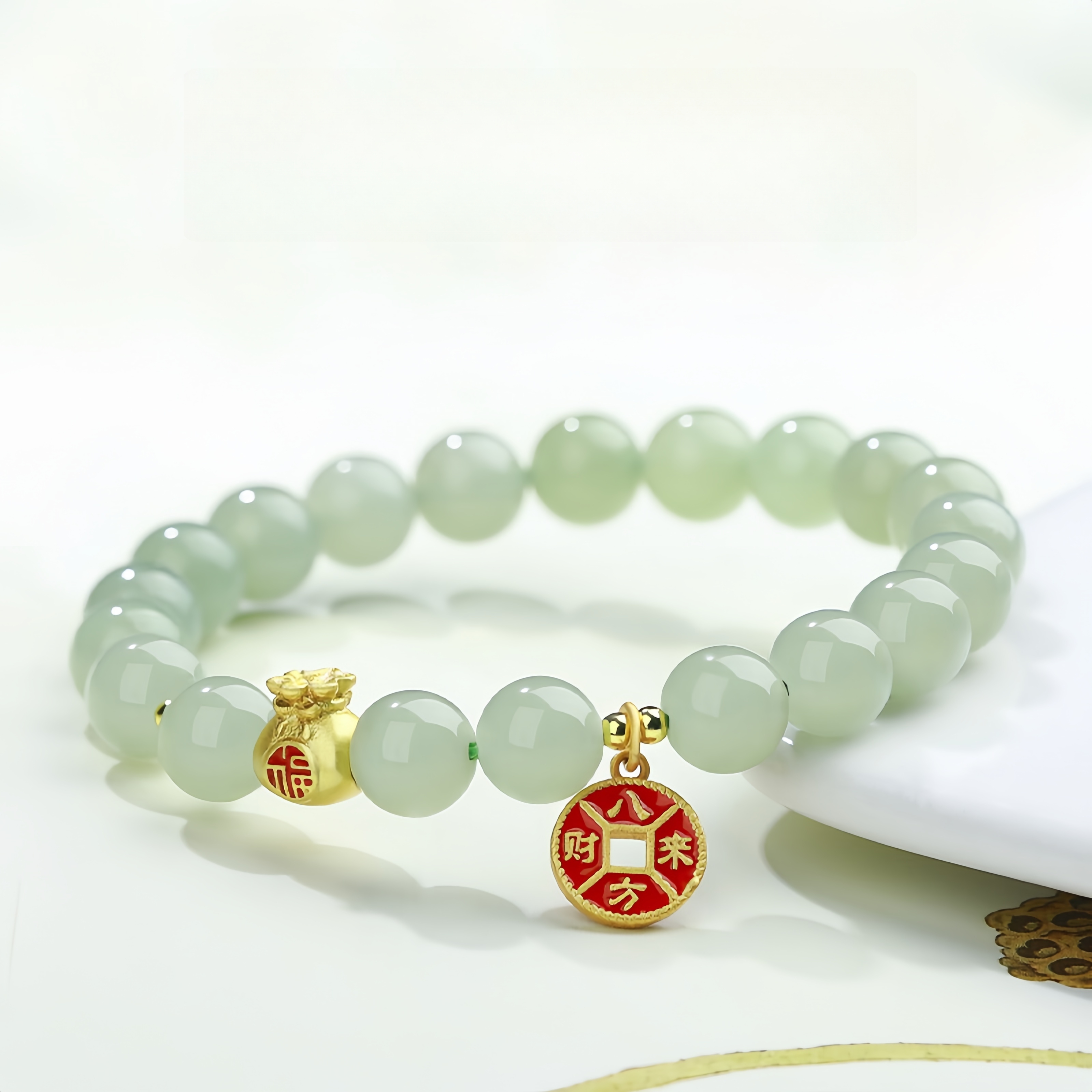 Natural Hetian Jade Bracelet - Luxury Serenity Jewelry for Women
