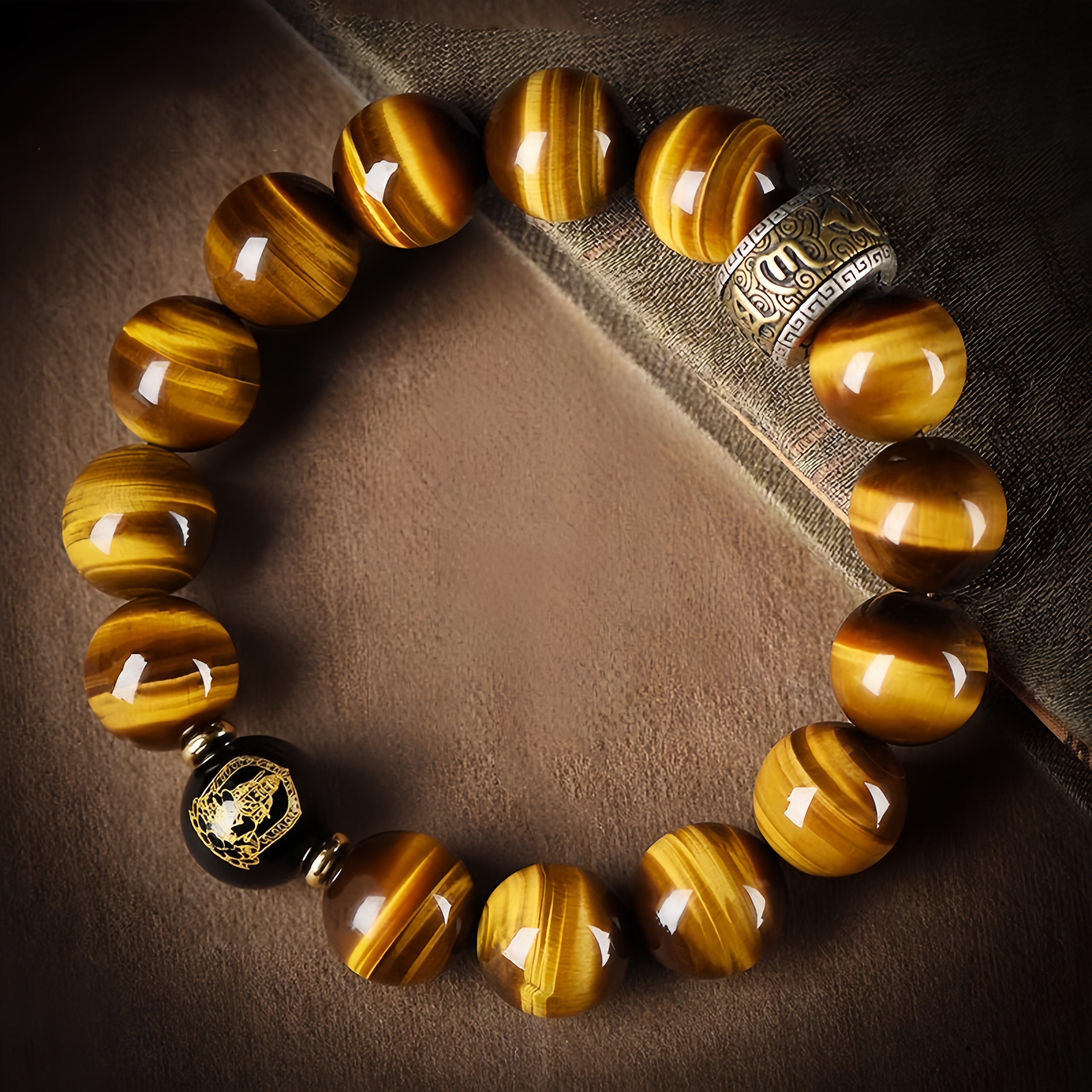 Golden Tiger's Eye Buddha Bracelet - CEO Wealth & Spiritual Armor