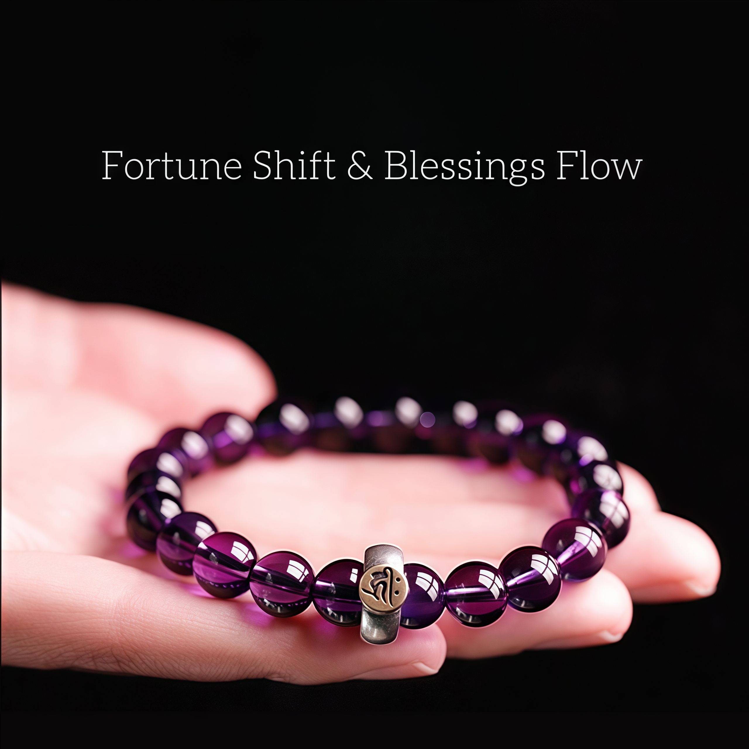 Amethyst Nine Purple Fire Zodiac Guardian Buddha Bracelet